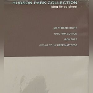 NWT HUDSON PARK COLLECTION KING FITTED SHEET in DOVE